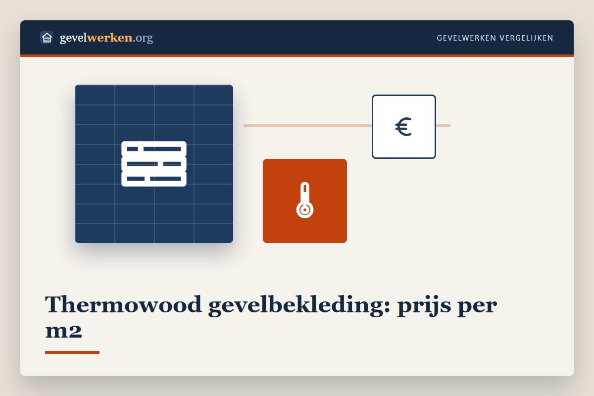 Thermowood gevelbekleding: prijs per m2 voor thermisch behandeld vuren, grenen en ayous