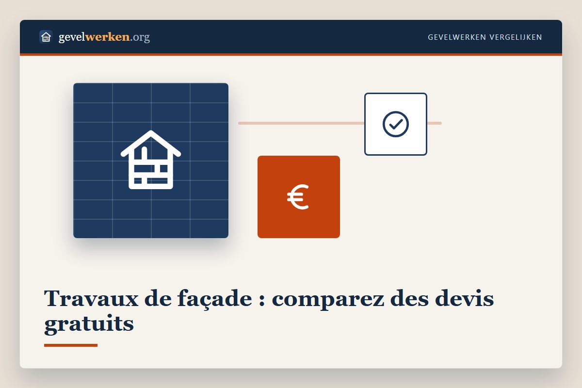 Travaux de façade : comparer des devis pour la rénovation, le nettoyage et l'isolation de façade en Belgique
