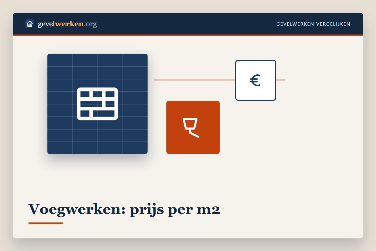 Voegwerken gevel prijs per m2, uitslijpen en hervoegen van de voegen in een bakstenen gevel